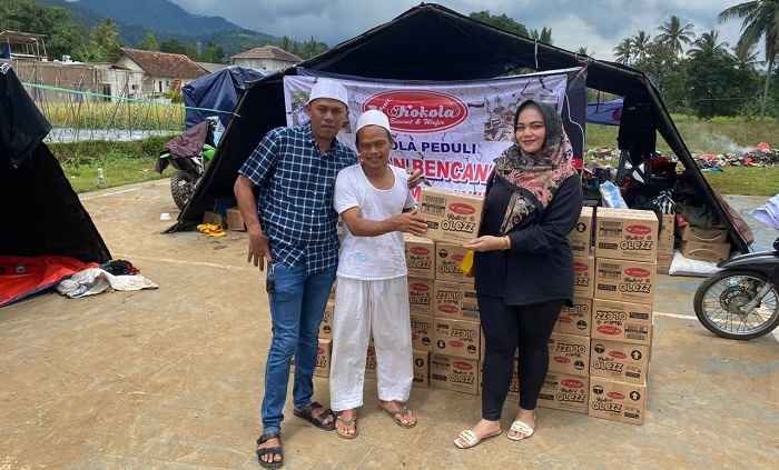 Peduli Gempa Cianjur, Kokola Group Hadir Salurkan Bantuan