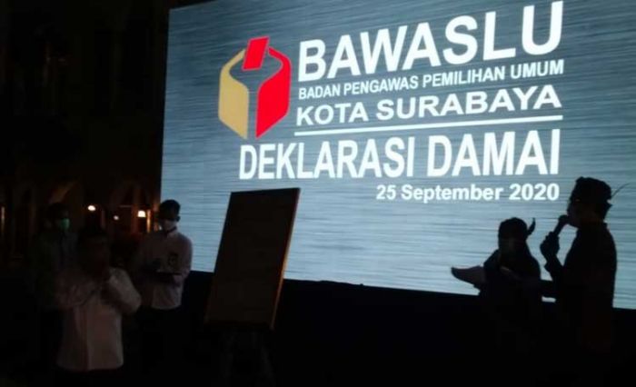 Deklarasi Damai Pilwali Surabaya 2020: Mahfud-Mujiaman Hadir, Eri-Armuji Diwakilkan