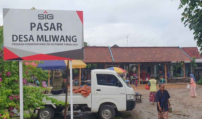 SIG Pabrik Tuban Bantu Pembuatan Pasar Tradisional di Desa Mliwang