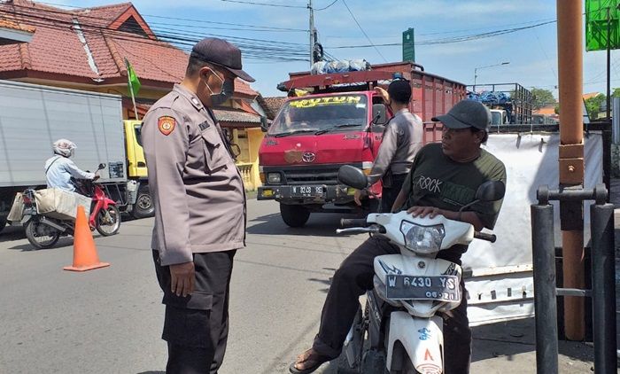 Operasi Yustisi Prokes di Krembung Sidoarjo, 6 Orang Disanksi Tipiring
