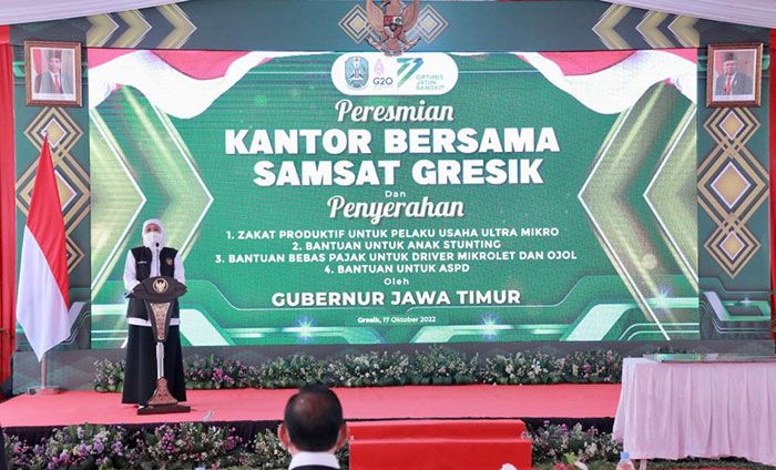 Diresmikan Gubernur Khofifah, Gedung Baru Kantor Bersama Samsat Gresik Beroperasi November 2022