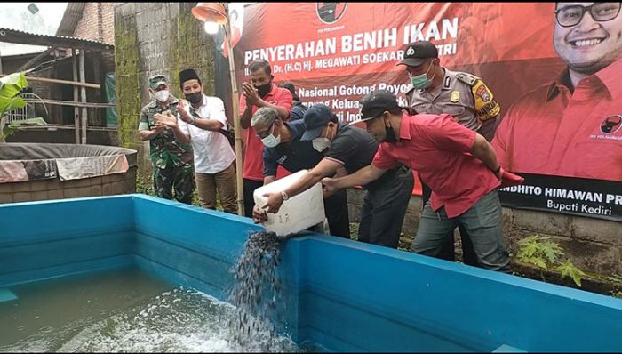 Megawati Kirim Belasan Ribu Benih Lele untuk Pembudi Daya Ikan di Banyakan Kediri
