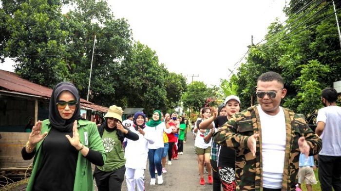 Kampung Siaga Covid-19 Pertamina Ajak Warga Tafure Senam Bersama Guna Cegah Corona