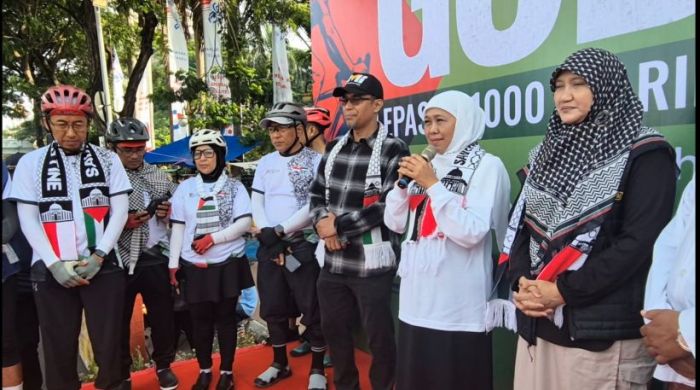 Dilepas Gubernur Khofifah, Ride for Palestine 2025 Bawa Pesan Kemanusiaan dari Surabaya ke Kemenlu