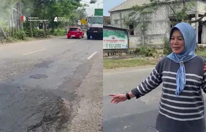 Respons Cepat Keluhan Warga, Wabup Nurul Azizah Sidak Jalan Berlubang di Baureno