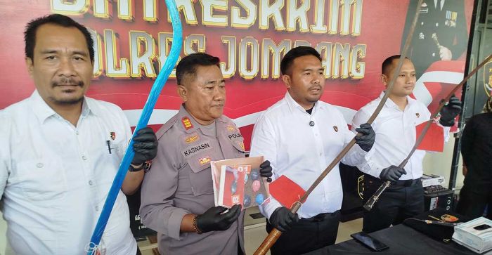 Gagalkan Rencana Bentrok, Polres Jombang Sita Bondet dan Celurit
