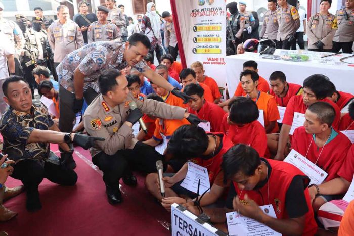 Selama Operasi Sikat Semeru 2023, Polrestabes Surabaya Amankan 100 Tersangka