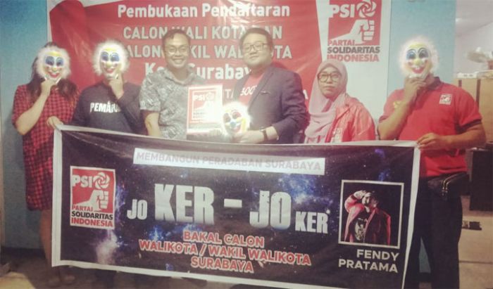 Tampil Ala Joker, Kader PSI Ini Daftar Bakal Kontestan Pilwali Surabaya 2020