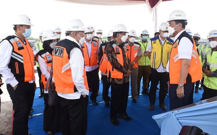 Wali Kota Kediri Dampingi Menko Marves dan Menteri ATR/BPN Tinjau Progres Proyek Bandara Kediri