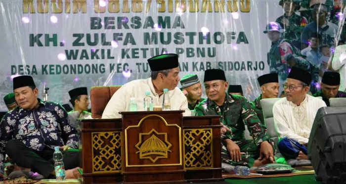 Penutupan TMMD ke-126 di Sidoarjo Dimeriahkan Pengajian dan Malam Keakraban Warga