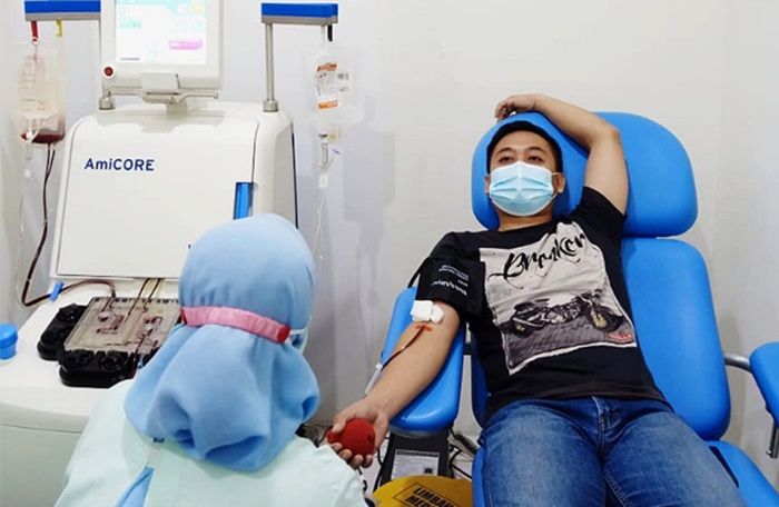Semangat Tolong Sesama, Para Penyintas Covid-19 Kota Kediri Donor Plasma di Gedor Pasen