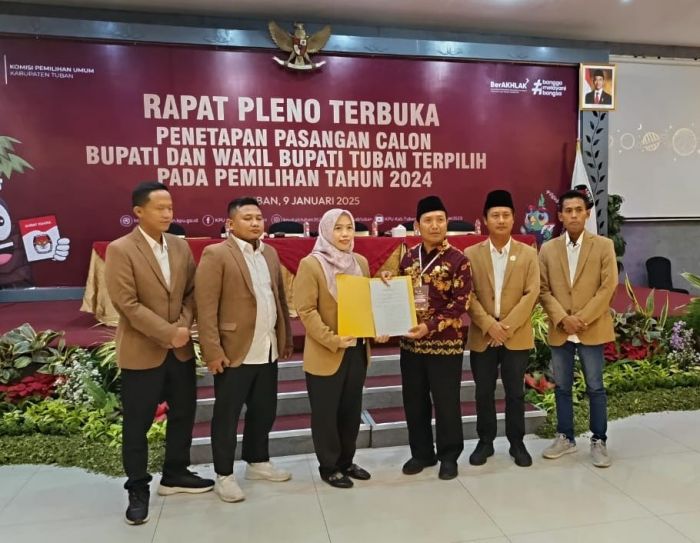 KPU Tetapkan Halindra-Joko sebagai Bupati dan Wakil Bupati Tuban 2025-2030