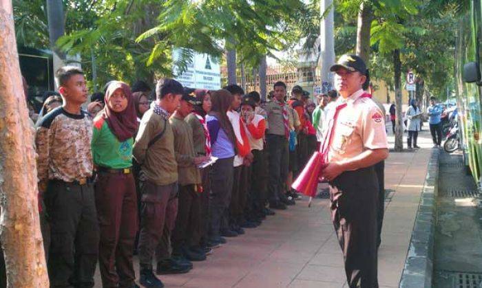 Koramil Semampir dan Dispora Bina Pramuka di Bumi Perkemahan Trawas Mojokerto