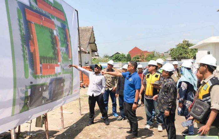 Wali Kota Kediri Tinjau Progres Pembangunan Tahap II SMPN 9