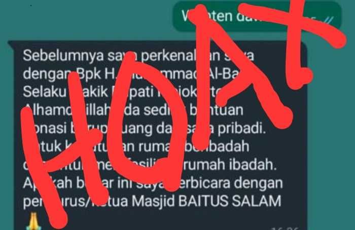 Waspada Hoaks, Ada Akun WhatsApp Palsu Mengatasnamakan Wakil Bupati Mojokerto