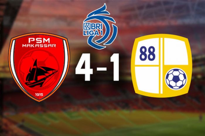 Hasil BRI Liga 1: Hajar Barito 4-1, PSM Makassar Kuasai Puncak Klasemen