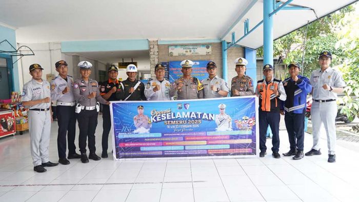 Satlantas Polres Mojokerto Kota Lakukan Ramp Check Bus di Terminal Kertajaya