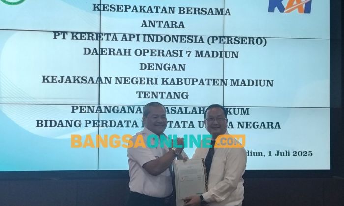 Amankan Aset, KAI Daop 7 Teken MoU dengan Kejari Kabupaten Madiun Amankan Aset, KAI Daop 7 Teken MoU dengan Kejari Kabupaten Madiun