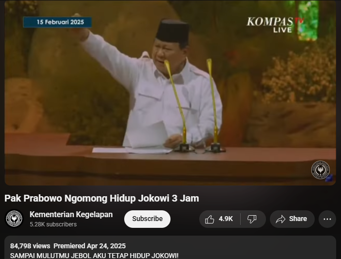 Kementerian Kegelapan Tantang PSI Bubar, Dianggap Punya Kementerian Kegelapan Tantang PSI Bubar, Dianggap Punya