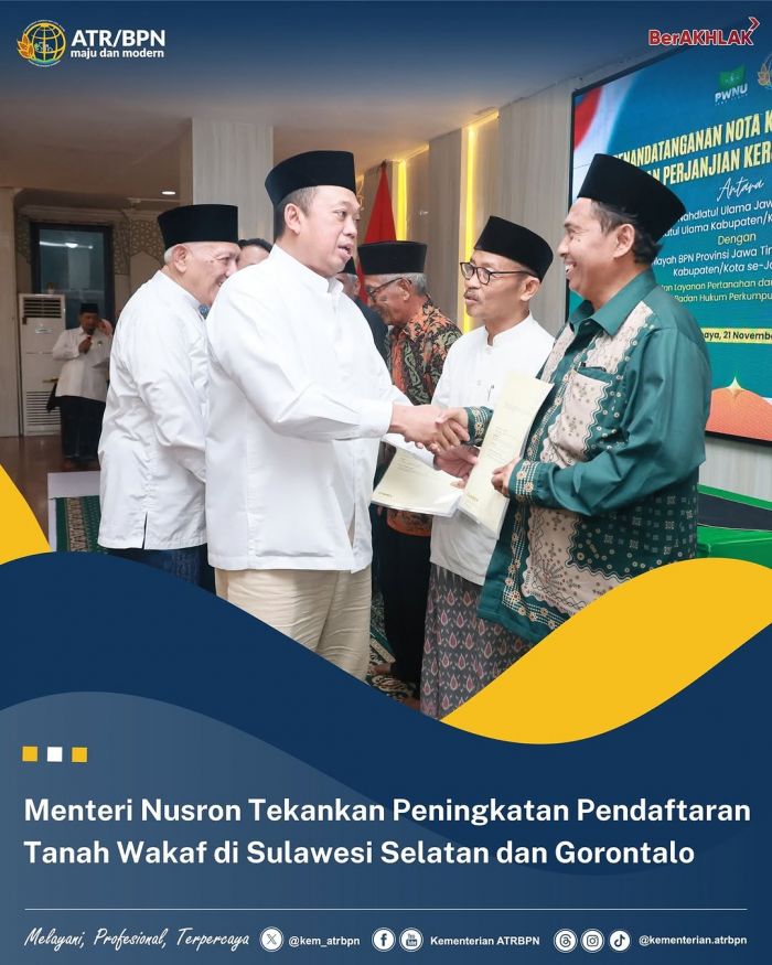 Menteri Nusron Ingatkan soal Target Pendaftaran Tanah Wakaf di 2025