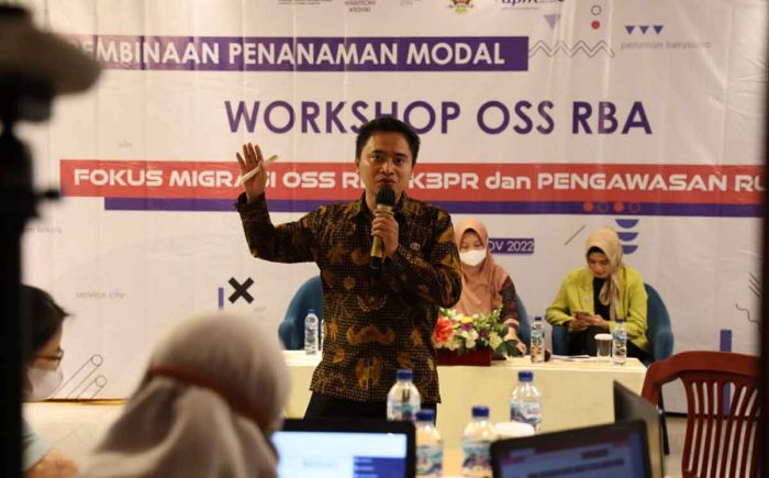 Bekali Pelaku Usaha Cara Lakukan Migrasi dan Pengawasan OSS RBA, DPMPTSP Kota Kediri Gelar Workshop