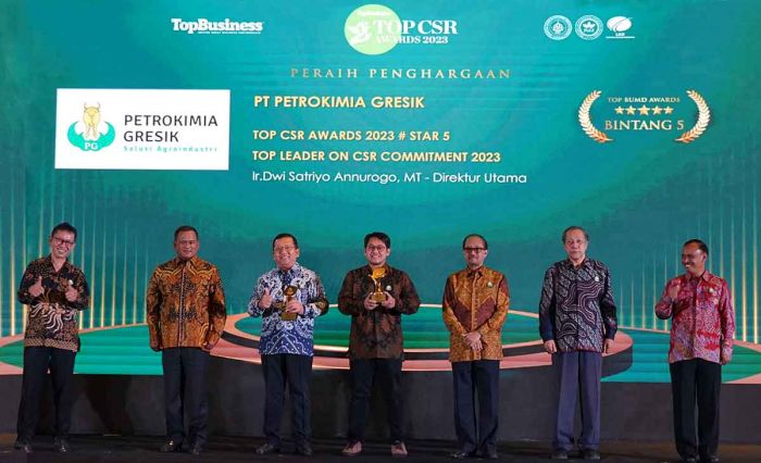 Tata Kelola CSR Petrokimia Gresik Raih Top CSR 2023 Bintang 5