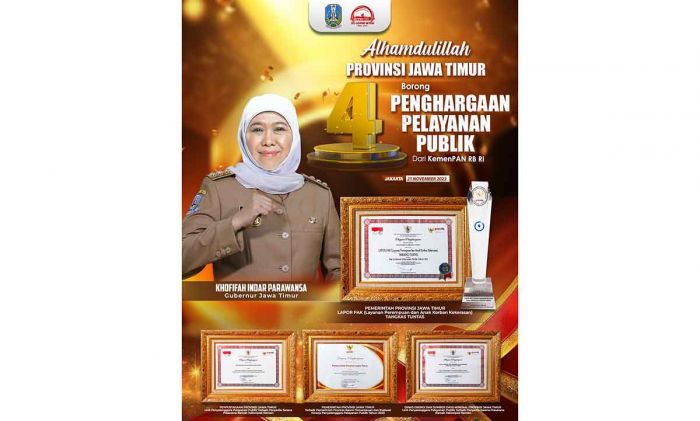 Jawa Timur Borong 4 Penghargaan Pelayanan Publik dari Kemenpan RB