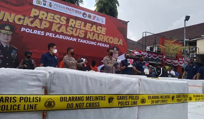 Polres Tanjung Perak Amankan 36 Kg Sabu dari Pengedar Surabaya-Mojokerto
