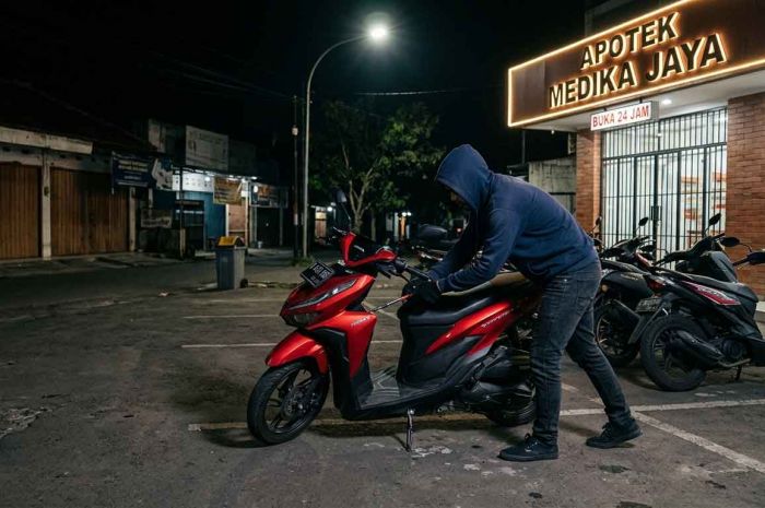 ​Lalai Tak Kunci Ganda, Motor Mahasiswi Magang di Malang Raib