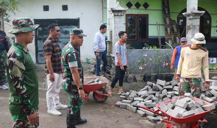 Pantau Progres Pembangunan, Dansatgas TMMD Sidoarjo Sidak ke Desa Penambangan