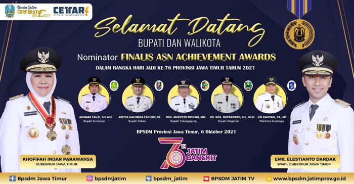 Pemprov Jatim Gelar ASN Achievement Awards 2021, 5 Kabupaten/Kota Masuk Nominator