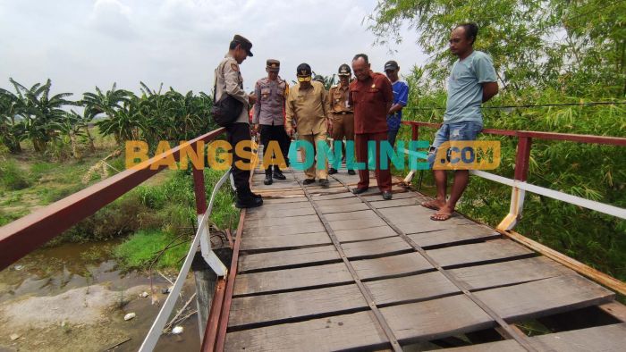 Jembatan Talun Brak Dibangun 2025, Monitoring Pjs Bupati Mojokerto Disambut Syukur Warga