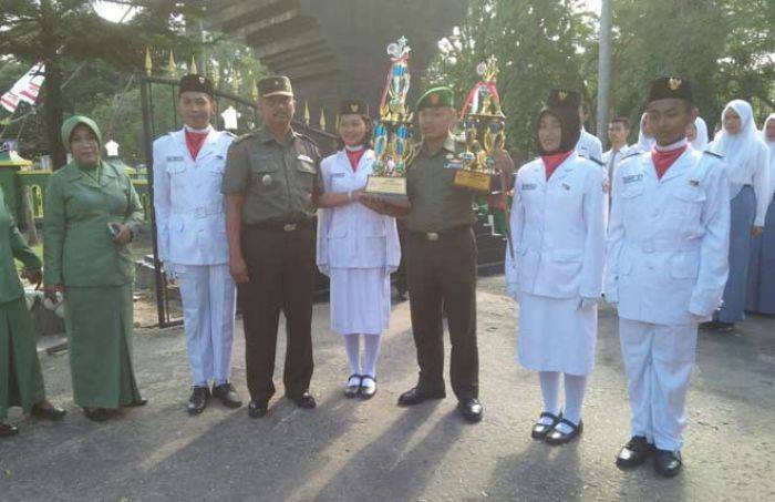 Kodim 0829/Bangkalan Kirab Juara 1 Lomba Paskibraka