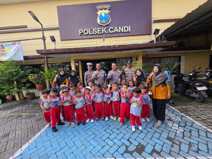 Polsek Candi Edukasi Anak PAUD Lewat Program Polisi Sahabat Anak