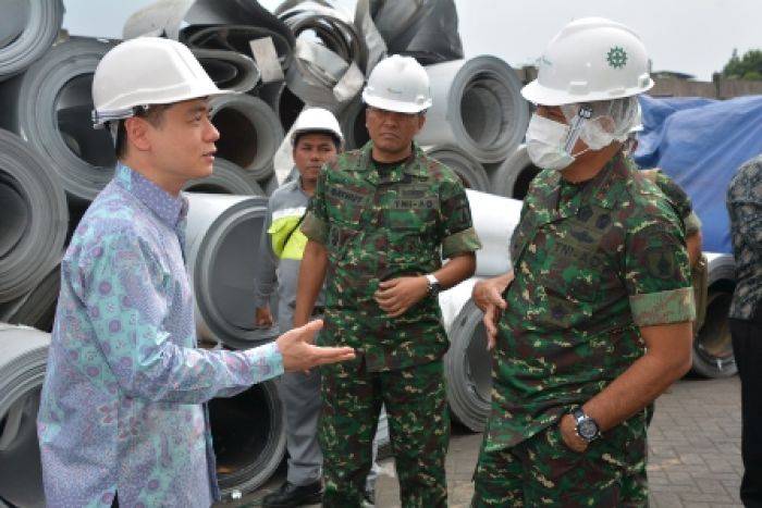 Pangdam Brawijaya Kunjungi Pabrik Galvalum di Mojokerto