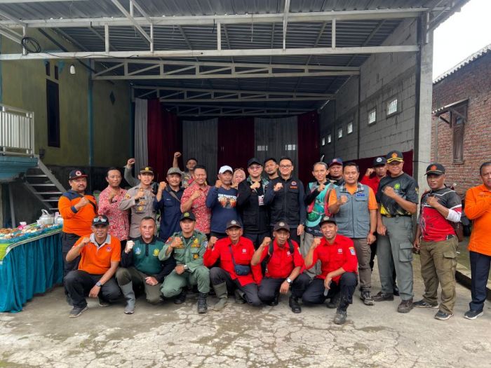 Wabup Mojokerto Hadiri Mitigasi Bencana yang Digelar BPBD di Jalur Pendakian Bukit Cendono