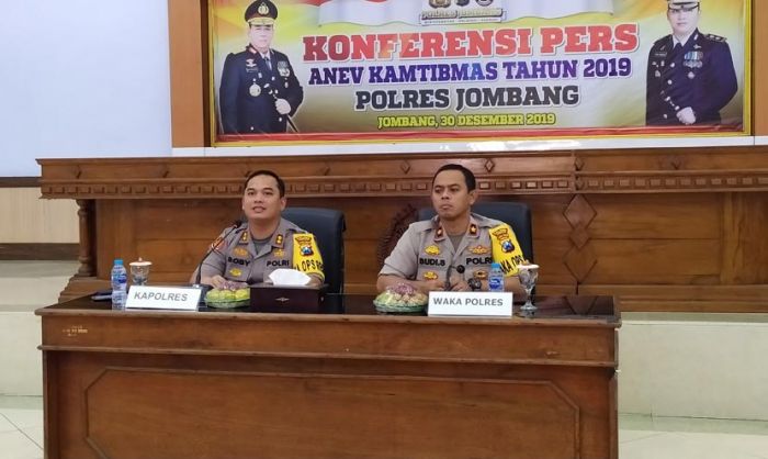 Polres Jombang Rilis Beberapa Kasus Menonjol Selama 2019