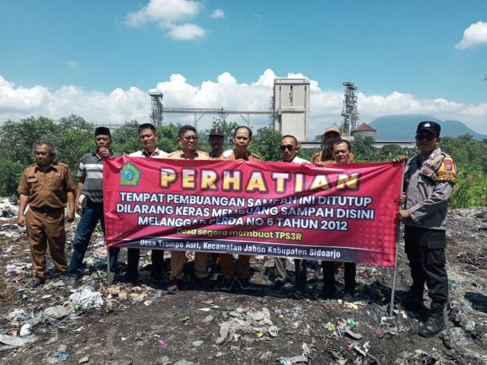 Sempat Beroperasi Dua Tahun, TPS Liar Trompoasri Ditutup DLHK Sidoarjo