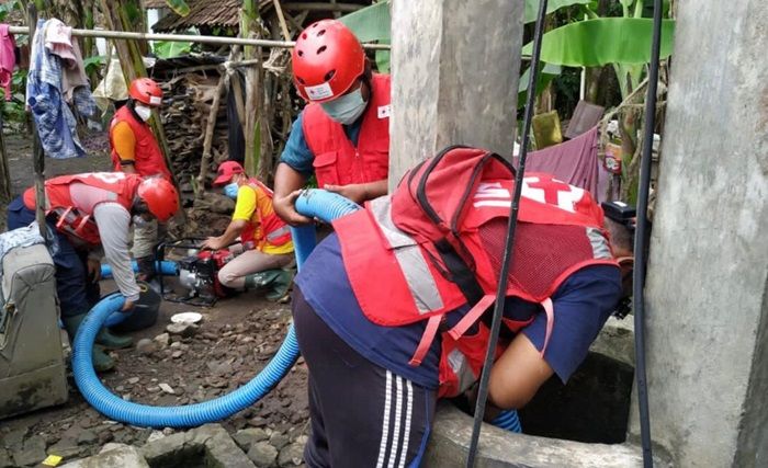 PMI Jember Kerahkan 20 Relawan Tim Wash Bantu Bersihkan Sumur Warga Terdampak Banjir
