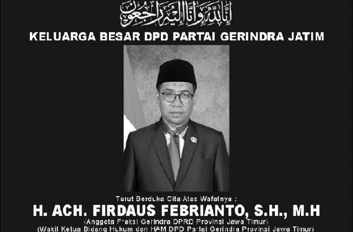 DPRD Jawa Timur Berduka, Salah Satu Anggota, Firdaus Febrianto Tutup Usia