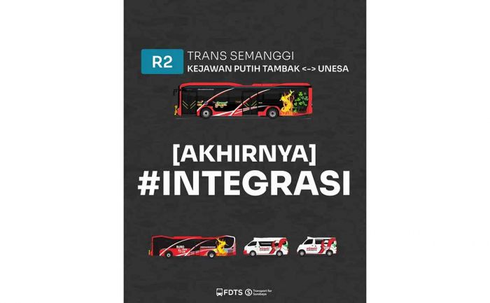 Trans Semanggi Rute R2 Terintegrasi dengan Suroboyo Bus dan Wirawiri Suroboyo