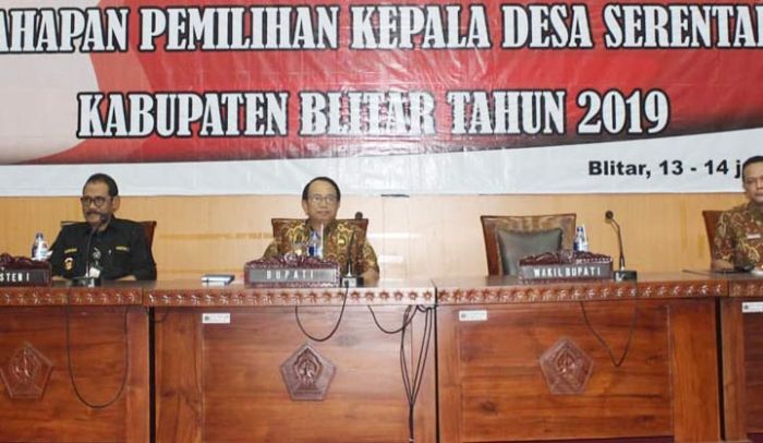 Bupati Blitar Ajak Seluruh Elemen Sukseskan Pilkades Serentak 2019