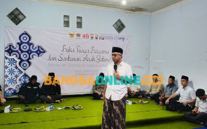 Wawali Kota Kediri Beri Tausiyah di Kegiatan Buka Puasa Bersama dan Satunan Anak Yatim oleh PWI