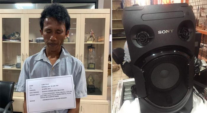 Kiriman dari Luar Negeri, Bea Cukai Juanda Gagalkan Penyelundupan Sabu 2,07 Kg Dalam Speaker