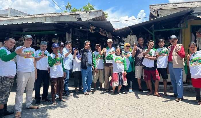 RGS Indonesia Blusukan di Pasar Gayungsari Surabaya untuk Menangkan Prabowo-Gibran