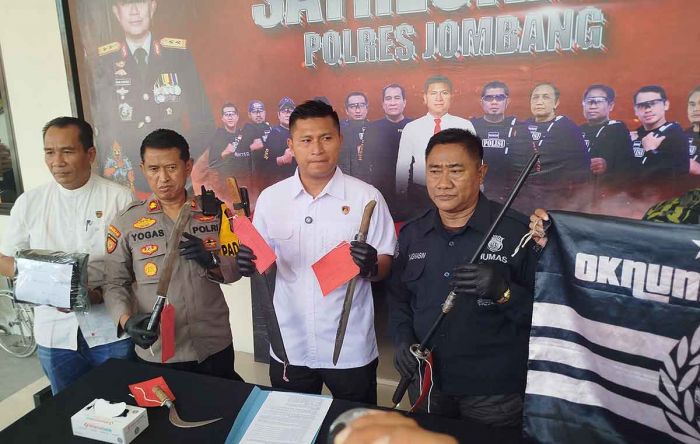 Resahkan Warga, Polisi Ringkus 7 Anggota Gangster Bersajam di Jombang