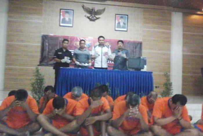 Seminggu, Polres Kediri Ringkus 18 Pelaku Judi, Bandar Togel masih DPO