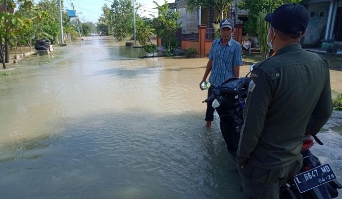   Banjir Luapan Kali Lamong di Balongpanggang dan Benjeng Gresik Bersangsur Surut 