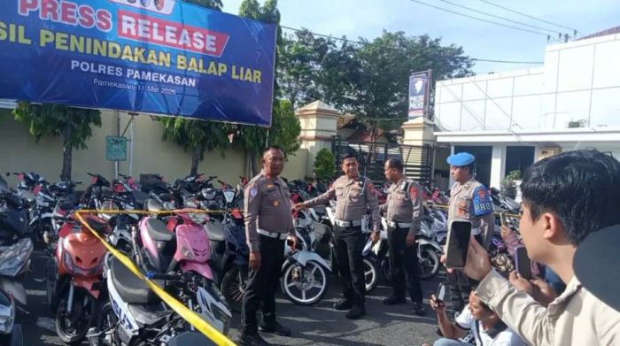 Ratusan Motor Hasil Razia Balap Liar di Pamekasan Belum Diambil Pemiliknya