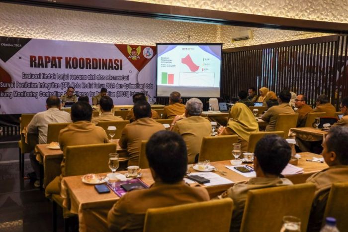 Sinergikan OPD Tingkatkan Hasil SPI dan MCSP, Inspektorat Kota Kediri Gelar Monev